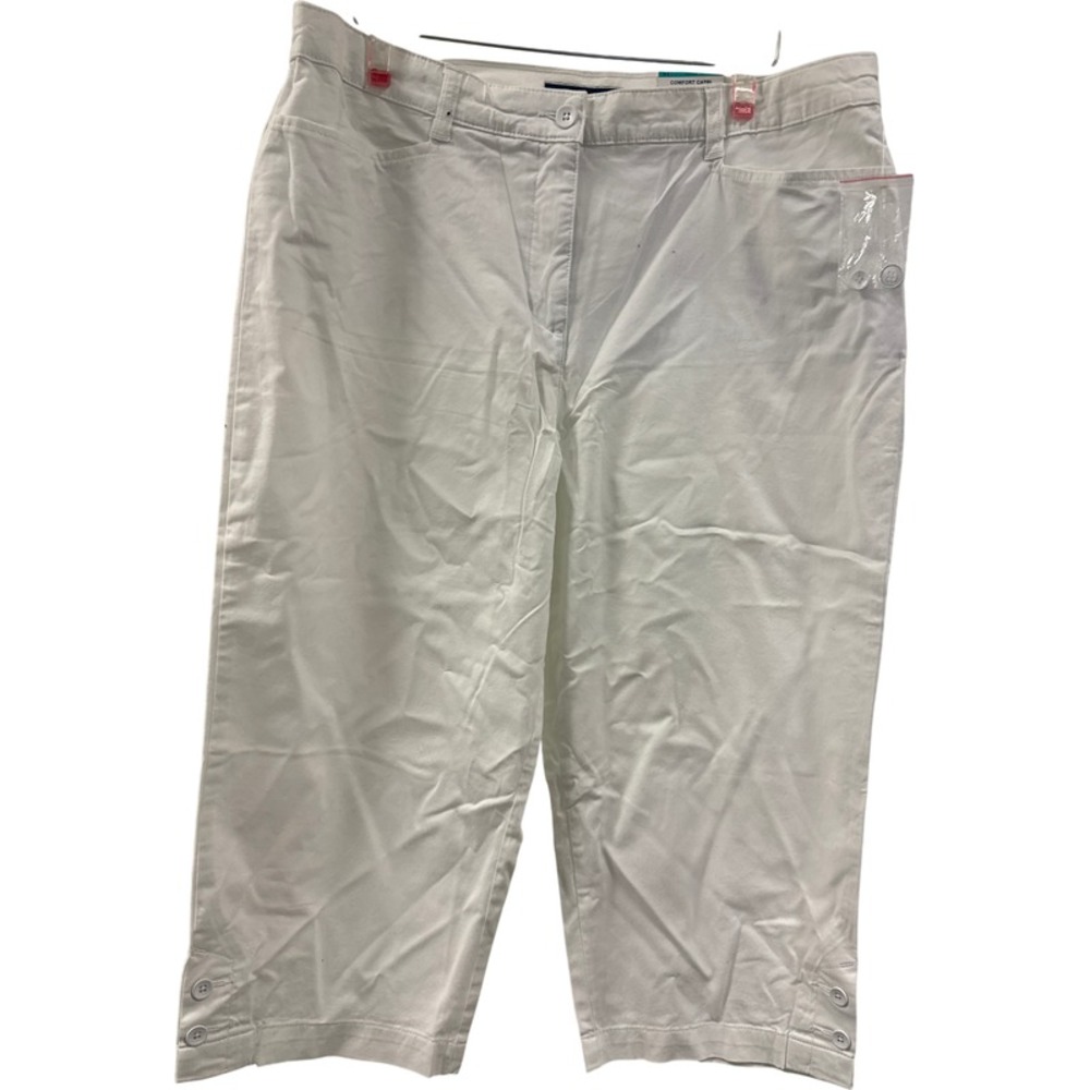 Karen Scott Tummy Control Capri Pants Size 16 Comfort‎ Waist Bright White